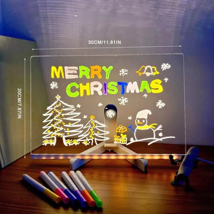 ✨Luminous Led Drawing Board🎨Includes 7 colour pens, bright display & reusable – Perfect for messages, reminders & creative fun 🖍️