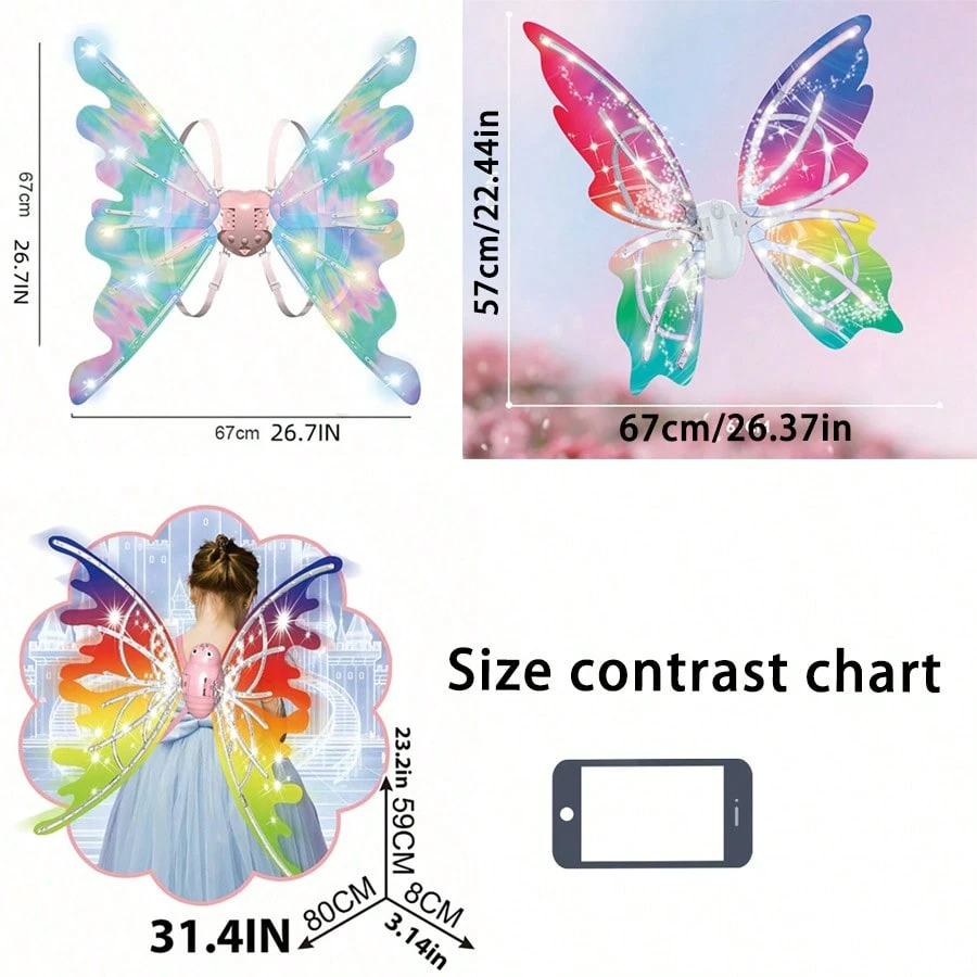 2026 New Upgraded Electric Butterfly Wings Light-Up Toy
