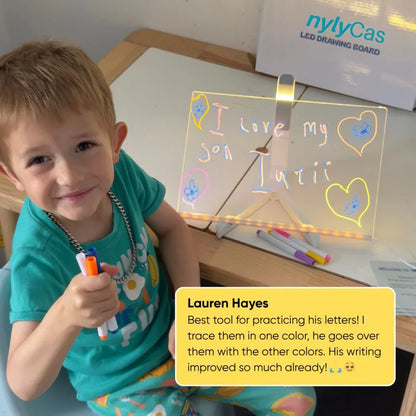 ✨Luminous Led Drawing Board🎨Includes 7 colour pens, bright display & reusable – Perfect for messages, reminders & creative fun 🖍️
