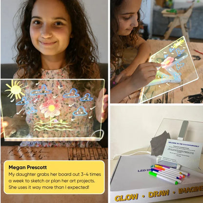 ✨Luminous Led Drawing Board🎨Includes 7 colour pens, bright display & reusable – Perfect for messages, reminders & creative fun 🖍️