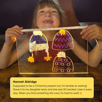 ✨Luminous Led Drawing Board🎨Includes 7 colour pens, bright display & reusable – Perfect for messages, reminders & creative fun 🖍️