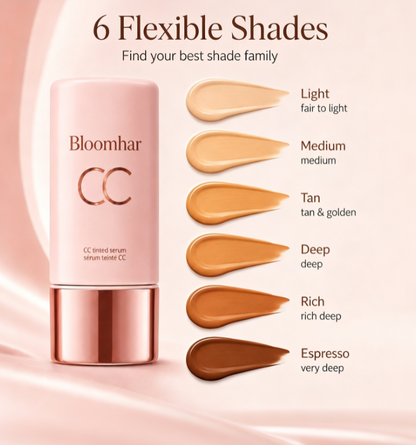 CC Color-Correcting Tinted Serum – Lightweight, Shade-Adaptive Coverage with 24H Hydration & 16H Waterproof Wear