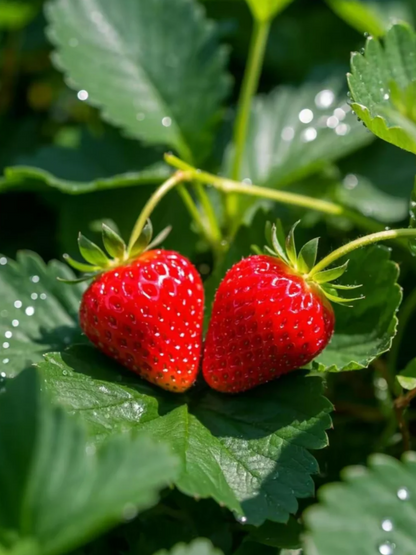 😍 Fall in Love with Homegrown Cream Strawberries! 🍓