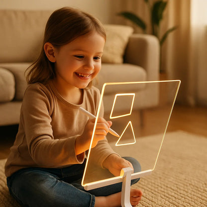 ✨Luminous Led Drawing Board🎨Includes 7 colour pens, bright display & reusable – Perfect for messages, reminders & creative fun 🖍️
