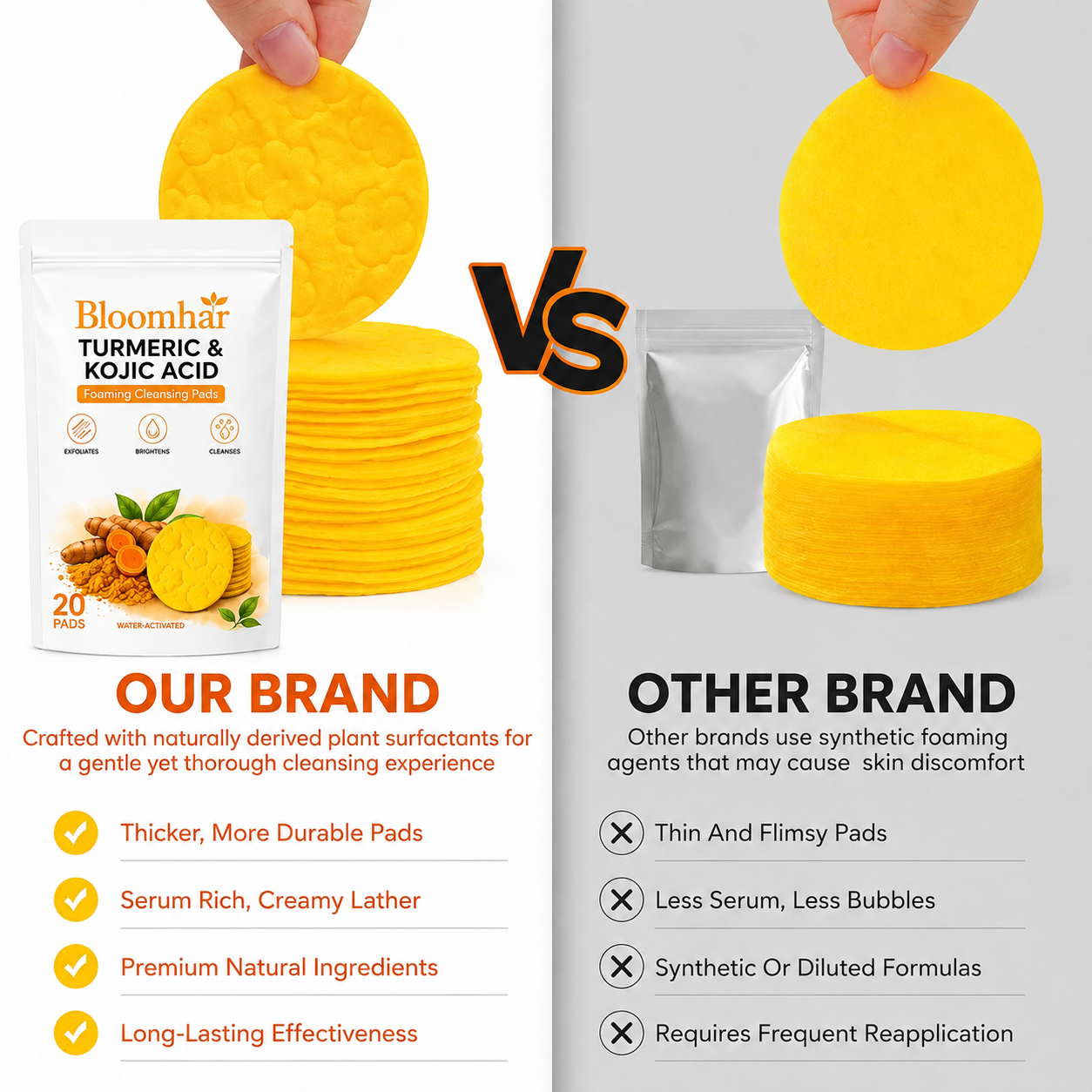 🔥Last Day 68% OFF-Bloomhar Turmeric Kojic Glow Pads