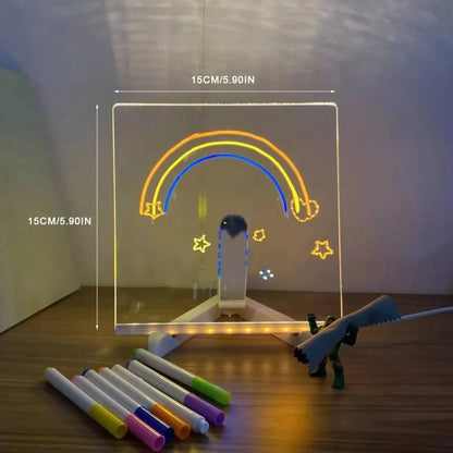 ✨Luminous Led Drawing Board🎨Includes 7 colour pens, bright display & reusable – Perfect for messages, reminders & creative fun 🖍️