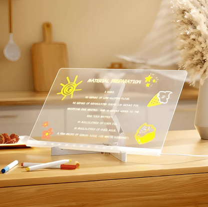 ✨Luminous Led Drawing Board🎨Includes 7 colour pens, bright display & reusable – Perfect for messages, reminders & creative fun 🖍️