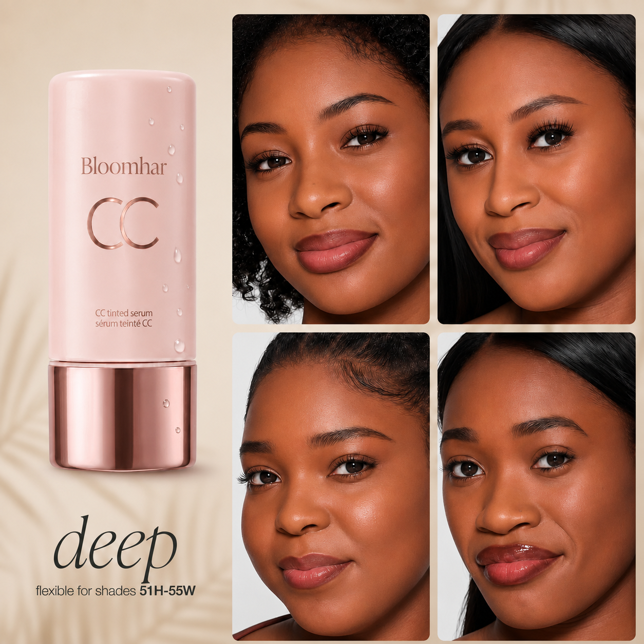 CC Color-Correcting Tinted Serum – Lightweight, Shade-Adaptive Coverage with 24H Hydration & 16H Waterproof Wear