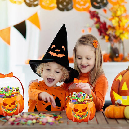 👻🔥🎃Halloween Transparent Pumpkin Favor Bags✨Perfect for Party, Trick-or-Treat, Classroom Gifts