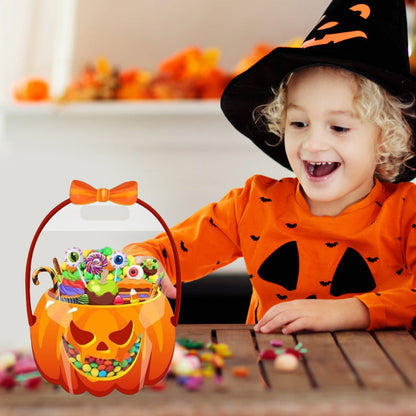 👻🔥🎃Halloween Transparent Pumpkin Favor Bags✨Perfect for Party, Trick-or-Treat, Classroom Gifts